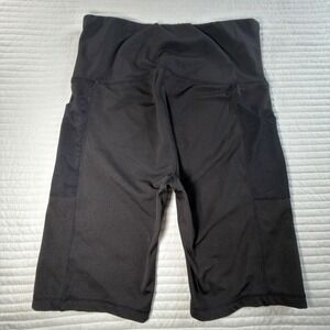 Ebb & Flow Biker Shorts Women Medium Black Excellent Mesh Side Pockets High Rise